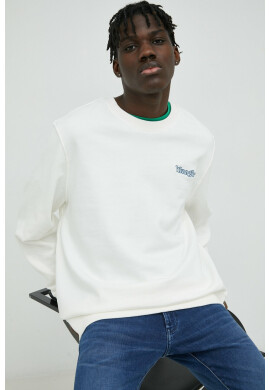 Wrangler Памучен суичър в бяло с апликация - Pepit.bg