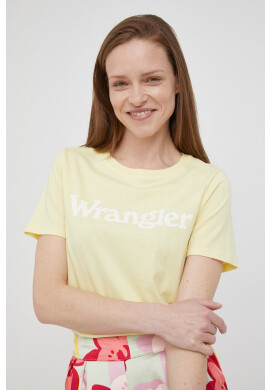 Wrangler Памучна тениска в жълто - Pepit.bg