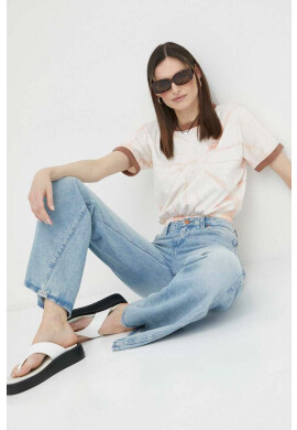 Wrangler Памучна тениска в оранжево - Pepit.bg