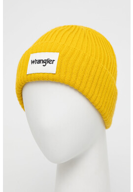 Wrangler Шапка в жълто от плътен трикотаж - Pepit.bg