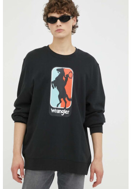 Wrangler Суичър в черно с принт - Pepit.bg