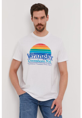 Wrangler Тениска в бяло - Pepit.bg