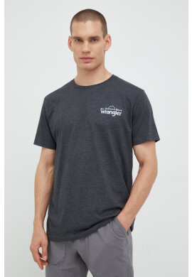 Wrangler Тениска Atg в сиво с изчистен дизайн - Pepit.bg