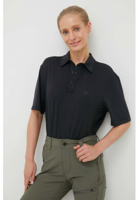 Wrangler Тениска с яка в черно с яка тип peter pan - Pepit.bg