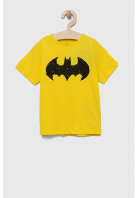 Zippy Детска памучна тениска x Batman в жълто с принт - Pepit.bg