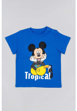 Zippy Детска памучна тениска x Disney в синьо с принт - Pepit.bg