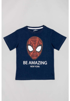 Zippy Детска памучна тениска x Spiderman в тъмносиньо с принт - Pepit.bg