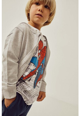 Zippy Детска памучна тениска x Spiderman в бяло с принт - Pepit.bg