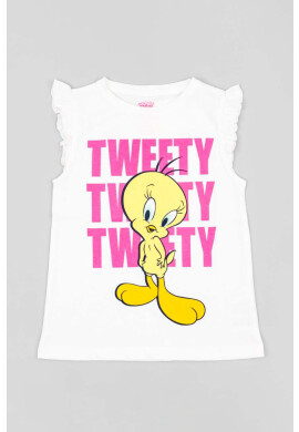 Zippy Детска памучна тениска x Warner Bros в бяло - Pepit.bg