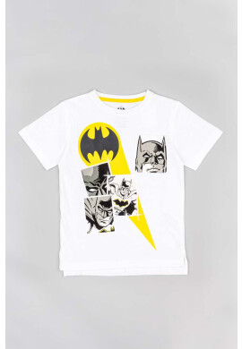 Zippy Памучна тениска с две лица x Batman в бяло с принт - Pepit.bg
