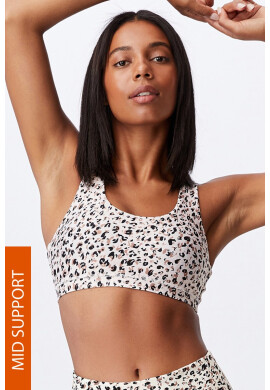 Cotton On Спортен сутиен Strappy Leopard - Pepit.bg