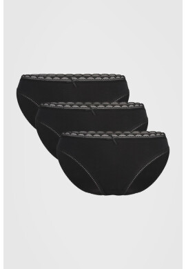Dorina 3 PACK класически бикини Naomi black - Pepit.bg