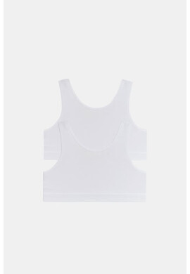 GARNA MAMA sp. z o.o. 2 PACK бели basic топове за момичета Crop - Pepit.bg