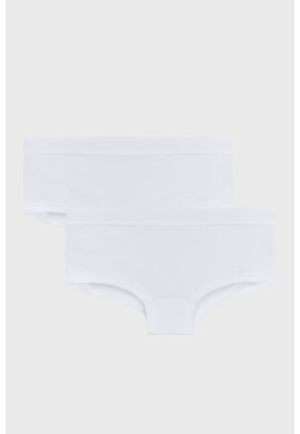 GARNA MAMA sp. z o.o. 2 PACK бели бикини за момичета Basic Shorts bílá - Pepit.bg