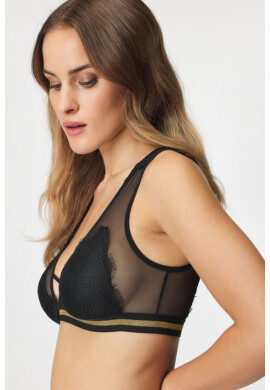 Luna Splendida Сутиен / топ Cherry Gold Stripe Bralette Push Up - Pepit.bg