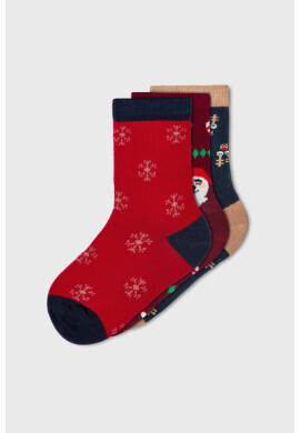 name it 3 PACK бебешки чорапи Christmas - Pepit.bg
