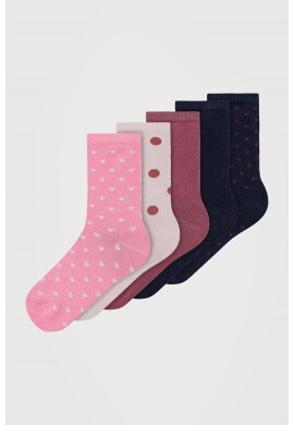 name it 5 PACK чорапи за момичета Dots - Pepit.bg