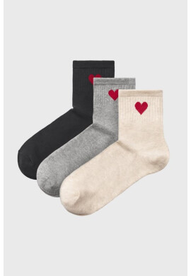ONLY 3PACK чорапи Heart до глезина - Pepit.bg