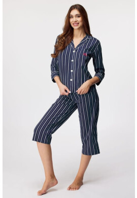 Ralph Lauren Дамска пижама Navy Stripe - Pepit.bg
