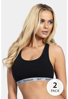 Reebok 2 PACK дамски кроп топове черни - Pepit.bg