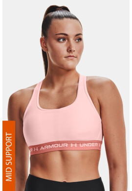 Under Armour Розов спортен сутиен Crossback Mid - Pepit.bg