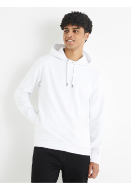 Celio Tehoodie Sweatshirt Byal - Pepit.bg