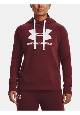 Under Armour Rival Fleece Logo Sweatshirt Cherven - Pepit.bg