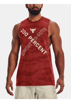 Under Armour UA Project Rock 100 Percent Потник Cherven - Pepit.bg