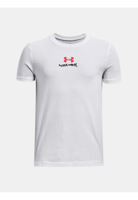 Under Armour UA Scribble Branded SS Тениска детски Byal - Pepit.bg