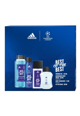 adidas Подаръчен комплект за мъже Best Of The Best: Афтършейв 100 мл + Дезодорант Natural Spray 75 мл + Дезодорант Body Spray 150 мл + Душ гел 250 мл - Pepit.bg
