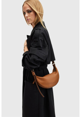 AllSaints Кожена чанта Half Moon - Pepit.bg