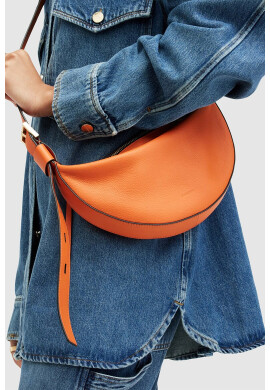 AllSaints Кожена чанта Half Moon - Pepit.bg