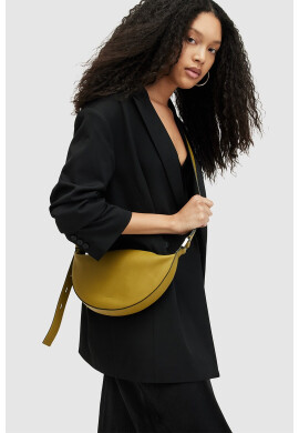 AllSaints Кожена чанта Half Moon - Pepit.bg