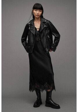 AllSaints Кожено яке Lyra - Черен - Pepit.bg