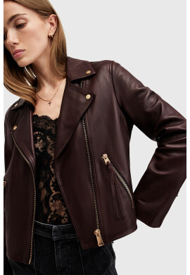 AllSaints Кожено слим яке Dalby - Pepit.bg