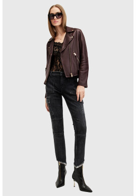 AllSaints Кожено слим яке Dalby - Pepit.bg