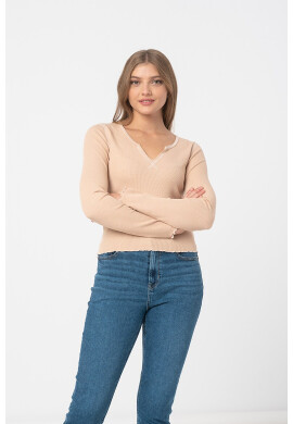 American Eagle Рипсена блуза с шпиц - Pepit.bg
