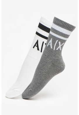 ARMANI EXCHANGE Дълги чорапи с лого - 2 чифта - Pepit.bg