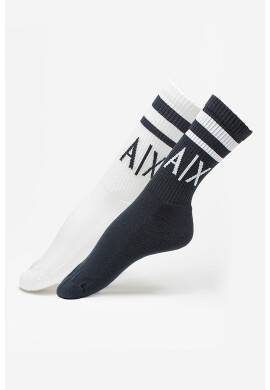 ARMANI EXCHANGE Дълги чорапи с лого - 2 чифта - Pepit.bg