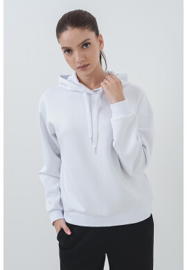 ARMANI EXCHANGE Худи с лого - Бял - Pepit.bg
