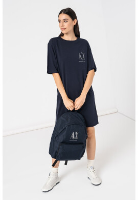 ARMANI EXCHANGE Къса рокля тип тениска с лого - Pepit.bg