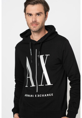 ARMANI EXCHANGE Памучно худи с бродирано лого - Pepit.bg