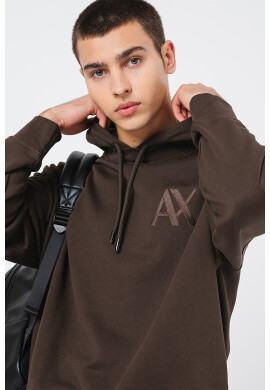 ARMANI EXCHANGE Памучно худи с монограм - Pepit.bg
