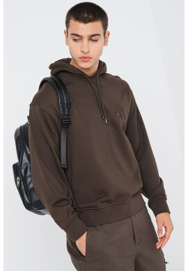 ARMANI EXCHANGE Памучно худи с монограм - Pepit.bg
