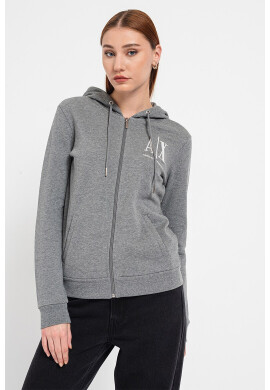 ARMANI EXCHANGE Памучно худи с цип - Pepit.bg