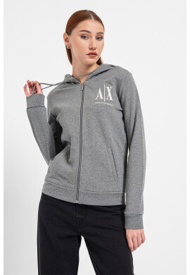 ARMANI EXCHANGE Памучно худи с цип - Pepit.bg
