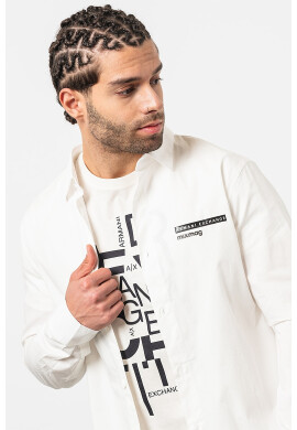 ARMANI EXCHANGE Риза с лого отпред - Pepit.bg