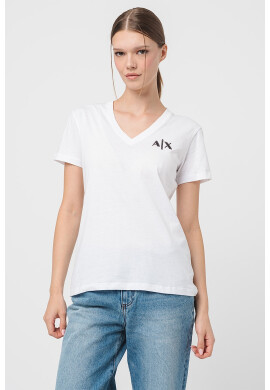 ARMANI EXCHANGE Шпиц тениска с лого - Pepit.bg