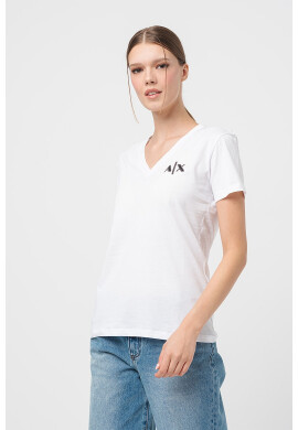 ARMANI EXCHANGE Шпиц тениска с лого - Pepit.bg