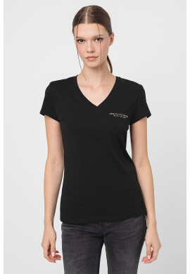 ARMANI EXCHANGE Слим тениска с шпиц - Pepit.bg